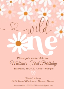 DAISY PARTY#8V#invite# design preview
