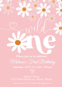 DAISY PARTY#7V birthday#inv# design preview
