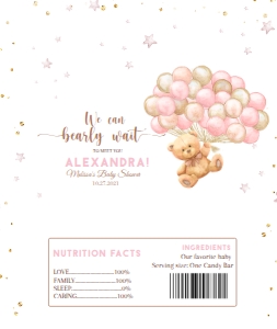BEAR GIRL 2  BEAR#BB#candy bar wrapper5.267 x 6.25 in: BEAR GIRL 2 BEAR#BB#candy bar wrapper5.267 x 6.25 in