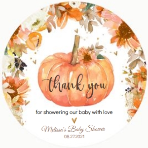 Pumpkin 3 favor tag round 2.2x2.2: Pumpkin 3 favor tag round 2.2x2.2