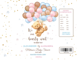 BEAR#BB#PINK&BLUE Chip bag 11x8,5 * design preview