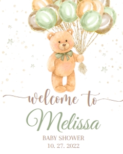 BEAR GR 22 #BB#WELCOME#NBALLOONS#16X20: BEAR GR 22 #BB#WELCOME#NBALLOONS#24x36 *
