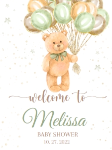 BEAR GR 22 #BB#WELCOME#NBALLOONS#18X24: BEAR GR 22 #BB#WELCOME#NBALLOONS#24x36 *