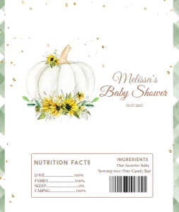 PUMPKIN 6 (EE) candy bar wrapper5.267 x 6.25 in: PUMPKIN 6 (EE) candy bar wrapper5.267 x 6.25 in