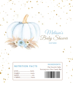 PUMPKIN 5 BOY (EE) candy bar wrapper5.267 x 6.25 in design preview