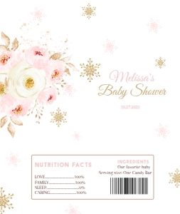 Winter SN gold candy bar wrapper5.267 x 6.25 in design preview