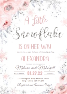 Winter SN 5 silver SET babyshower design preview