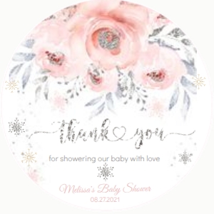 Winter SN silv favor tags#round#babyshower#: Winter SN silv favor tags#round#babyshower#