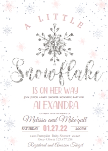 SN 1 Winter silver SET SN 5 gold babyshower design preview