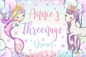 BACKDROP DREAM MERMAID UNICORN 72 x 48 in design preview