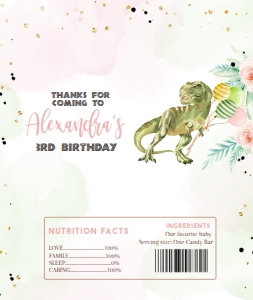 DINO GIRL BAR 27 T REX design preview
