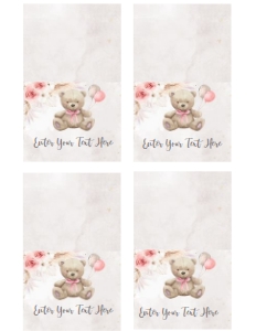 BOHO BEAR food labels: BOHO BEAR GIRL EVITE SET SET BLBLBL