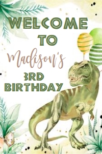 DINO T REX WELCOME 24X36 * design preview