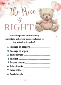 BOHO BEAR 5 RIGHT: BOHO BEAR GIRL EVITE SET SET BLBLBL
