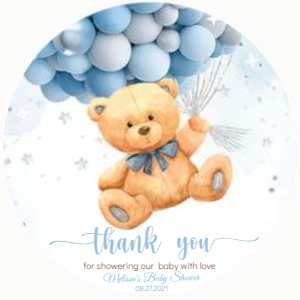 BLUE 2B#BEAR#favor tagsGR#round#babyshower# *: BLUE 2B#BEAR#favor tagsGR#round#babyshower# *