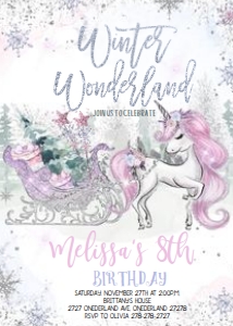 UNICORN WINTER Party Wonderl 1 design preview