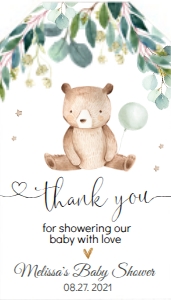 FOREST BEAR favor tags 2 x 3.5 in: FOREST BEAR favor tags 2 x 3.5 in