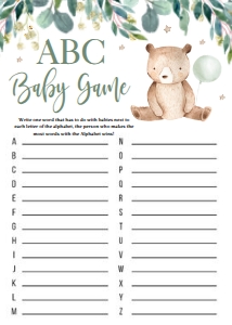 FOREST BEAR GAM 1 ABC5 x 7 in design preview