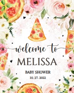 PIZZA BBQ welcome 16x20 design preview