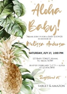 ALOHA SET BABYSHOWER design preview