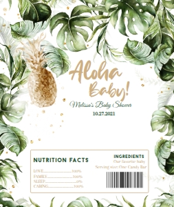 ALOHA X candy bar wrapper5.267 x 6.25 in design preview