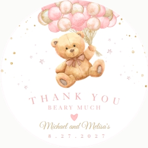 RO Girl Round Sticker Bear 1.1 design preview