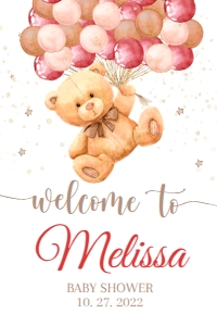 RED BEAR 22 #BB#WELCOME#NBALLOONS#24X36 design preview