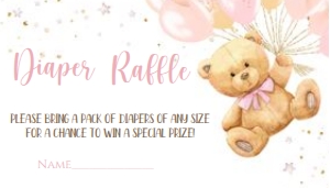 CUST BEAR GIRL diaper# design preview