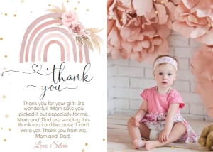 THANK R BIRTHDAY RAINB BABY 45 x 7 in design preview