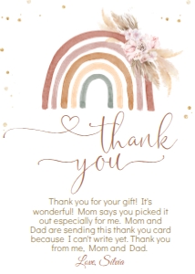 THANK BIRTHDAY RAINB BABY 3 design preview