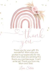 THANK BIRTHDAY RAINB BABY 4 design preview