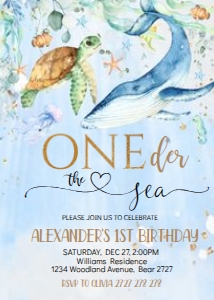 SEA BOY 2 ONE birthday design preview