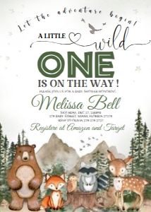 MouAn Boy Set 3 wild baby shower design preview