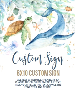 SEA BOY  W8CS 8X10 custom sign: SEA BOY W8CS 8X10 custom sign