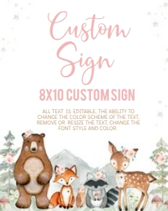 FL1 CIRL W8CS 8X10 custom sign: FL1 CIRL W8CS 8X10 custom sign
