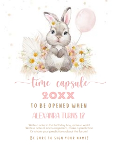 DAISY BUNNY 8X10 Time capsule design preview