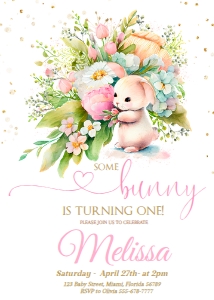 M9 BUNNY EASTER invitation design preview
