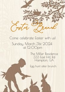 Rustic Easter Brunch Invitation: Rustic Easter Brunch Invitation