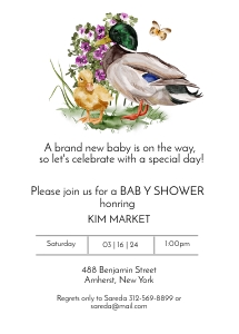 Little Ducking Baby Shower Invitation: Little Ducking Baby Shower Invitation