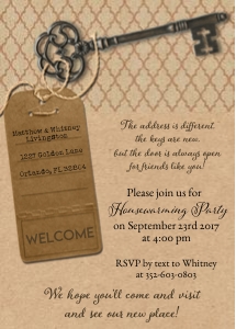 Key Housewarming Invitation design preview