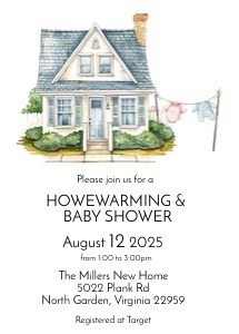 Housewarming Baby Shower Invitation design preview