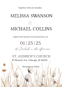 Wild Cotton Wedding Suite design preview