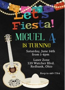 Fiesta Coco Birthday Invitation: Fiesta Coco Birthday Invitation