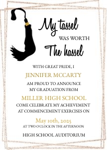 My Tassel Graduation Invitation design preview
