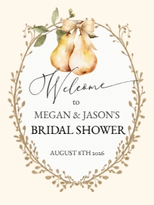 Perfect Pear Welcome Sign 18x24: Perfect Pear Welcome Sign
