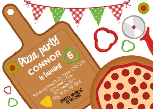 pizza invite design preview