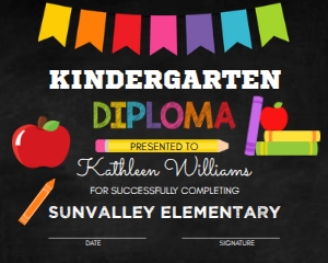 chalkboard diploma design preview