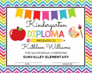 colorful diploma design preview