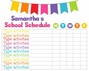time table design preview