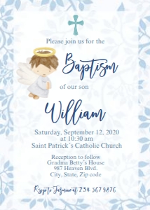 baptism invitation boy: baptism invitation boy